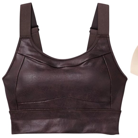 NWT CALIA Women's Sculpt Leather Seamed Long Line Bra - Picture 4 of 5